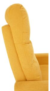 KONDELA Relaxáló fotel, sárga, TURNER