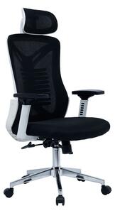 Vezetői irodai szék Andrew, fehér-fekete háló