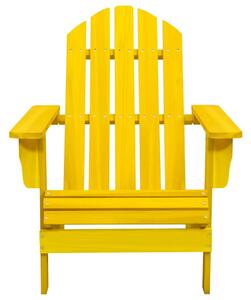 VidaXL sárga tömör fenyőfa kerti Adirondack szék
