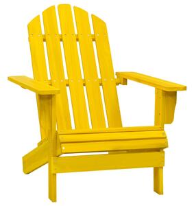 VidaXL sárga tömör fenyőfa kerti Adirondack szék
