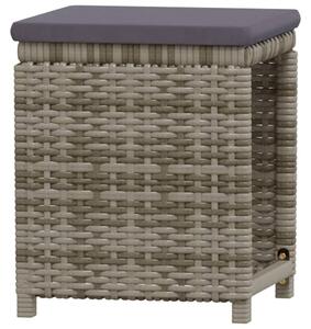 VidaXL 6 részes szürke polyrattan kerti ülőgarnitúra párnákkal