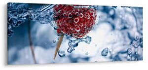 Kép - málna részlete a vízben (120x50 cm)