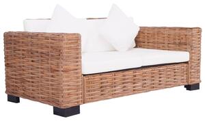 2-személyes természetes rattan kerti kanapé