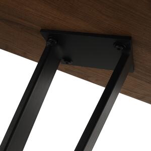 KONDELA Étkezőasztal, tölgy/fekete, 150x80 cm, FRIADO
