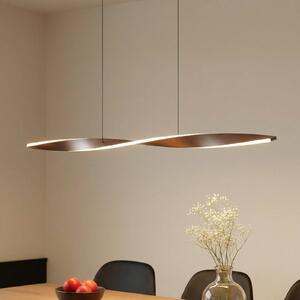 Lindby LED lógó világítás Jaren, fekete/barna, 100 cm, CCT, Barna / rozsda, Nappali / Étkező, fém, Modern