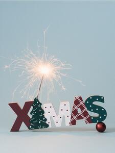 Sinsay - Xmas felirat alakú álló karácsonyi dekoráció karácsonyfa-motívummal - többszínű