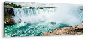 Vízesések hajóval képe (120x50 cm)