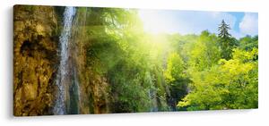 Kép - vízesések az erdőben (120x50 cm)