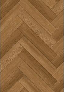 Mexen Overland Park vinil panelek halszálka mintával 570 x 95 mm LVT Dryback 2,5 mm, aljzat 4 V-Nut, Jatoba