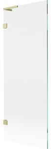 Mexen Lunar L fürdőkádparaván 1-szárnyú 70 x 150 cm, átlátszó, arany kefe - 897L-070-000-55-00