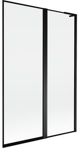 Mexen Mist L kádparaván 2 szárnyú jobb 120 x 150 cm, fekete keret, fekete - 8A9L-120-011-70-70-P