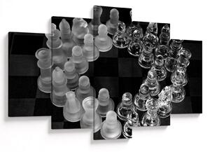 Kép - fekete-fehér sakk (150x105 cm)