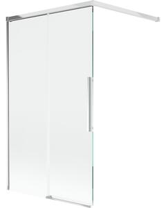 Mexen Rox kétszárnyú, 120 x 150 cm-es toló kádparaván, átlátszó, króm - 8C9-120-003-01-00