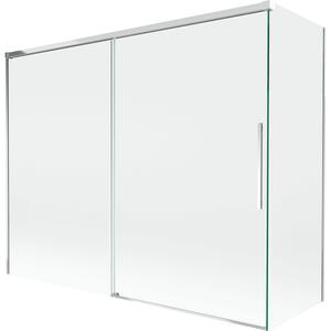 Mexen Rox fürdőkád paraván, 2-szárnyú toló, 190 + 80 x 150 cm, átlátszó, króm - 8C9-190-080-01-00