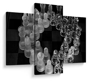 Kép - fekete-fehér sakk (90x60 cm)