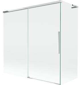 Mexen Rox L, 2-szárnyas, 160 + 70 x 150 cm-es, átlátszó, króm kádparaván - 8C9L-160-070-01-00