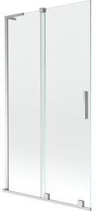 Mexen Velar L fürdőkádparaván 2-szárnyú toló 100 x 150 cm, átlátszó, króm - 896-100-003-01-01