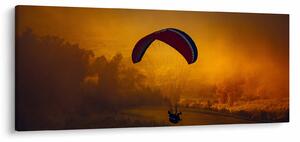 Ejtőernyős a naplementében képe (120x50 cm)