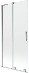 Mexen Velar L kádparaván 2-szárnyú toló 95 x 150 cm, átlátszó, króm - 896-095-003-01-01
