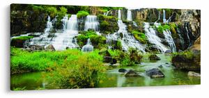 Kép - vízesés zöldövezetben (120x50 cm)
