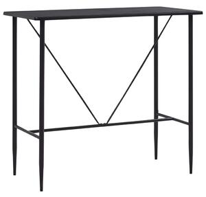Fekete MDF bárasztal 120 x 60 x 110 cm