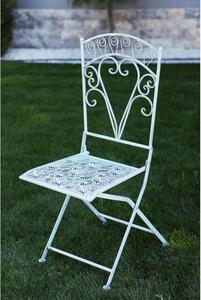 Fém kerti összecsukható szék, világos-antikolt kék