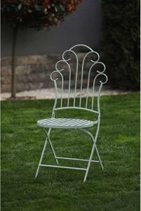 Fém kerti összecsukható szék, antikolt világos menta zöld