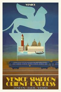 Reprodukció Vintage Travel Poster (Venice / Orient Express)