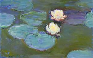 Reprodukció Waterlilies, Evening, Claude Monet