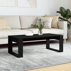 Fekete szerelt fa dohányzóasztal 102 x 50 x 35 cm