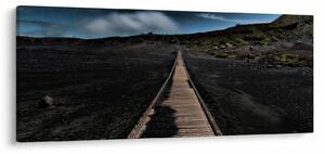Egy kép a fa útról alkonyatkor (120x50 cm)
