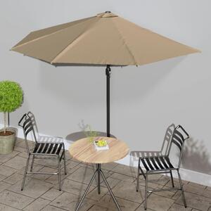 VidaXL tópszínű féloldalas erkély napernyő alumíniumrúddal 300x155 cm