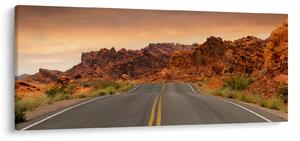Az út és a sziklák képe (120x50 cm)