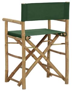 VidaXL 2 db zöld bambusz és szövet összecsukható rendezői szék