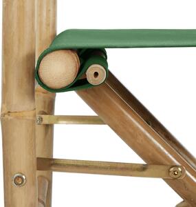 VidaXL 2 db zöld bambusz és szövet összecsukható rendezői szék