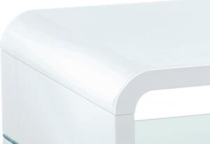 Ahg-610 Dohányzóasztal Magasfényű Fehér Színben 90x60x40 cm