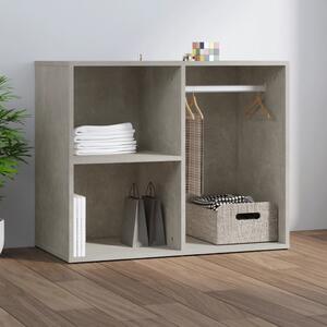Betonszürke szerelt fa pipereszekrény 80 x 40 x 65 cm
