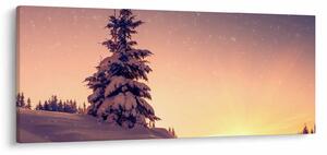 Havas fa egy réten képe (120x50 cm)