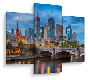 Melbourne város képe (90x60 cm)