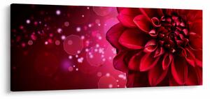 Piros virágok képe (120x50 cm)