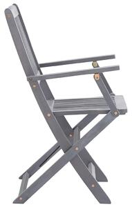 VidaXL 6 db összecsukható tömör akácfa kültéri szék