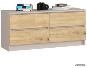 AKORD Furniture Factory CLP K120 Komód Laminált Lap Kasmír / Artisan Tölgy 4 Fiókos