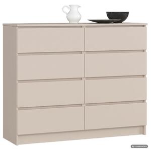 AKORD Furniture Factory CLP K120 Komód Laminált Kaszmír 8 Fiókos
