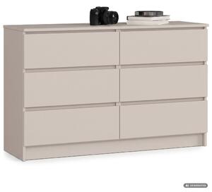AKORD CLP K120 Komód Laminált Lap Kasmír 6 Fiókos