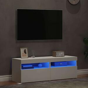 2 db fehér TV-szekrény LED-lámpákkal 60 x 35 x 40 cm