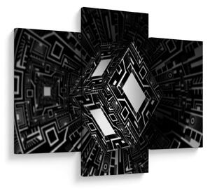 Absztrakt kockák képe (90x60 cm)