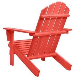 VidaXL piros tömör fenyőfa kerti Adirondack szék