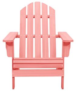 VidaXL rózsaszín tömör fenyőfa kerti Adirondack szék