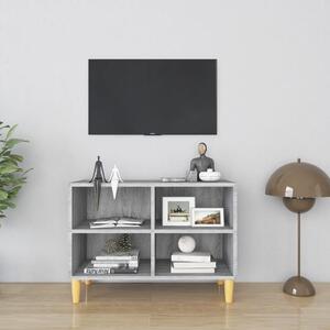 Szürke sonoma színű TV-szekrény tömör falábakkal 69,5x30x50 cm