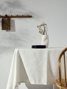 Sinsay - Jacquard mintás asztalterítő virágmintával - krémszínű
